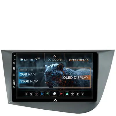 Navigatie Seat Leon (2005-2012), Android, P-Octacore 2GB RAM + 32GB ROM, 9 Inch - AD-BGP9002+AD-BGRKIT052