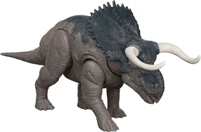 Figura Jurassic World Wild Roar - Nasutoceratops, cu sunete