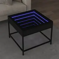 Gossi masuta de cafea cu led infinity, negru, 50x50x41 cm