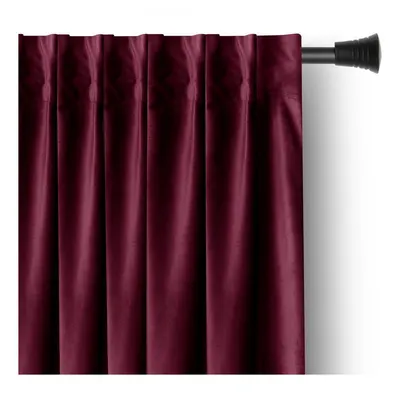 Draperie burgundy dimout (semi-opacă) din catifea 140x270 cm Pleat – Restilo
