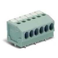 PCB terminal block; push-button; 1.5 mm²; Pin spacing 3.5 mm; 20-pole; Push-in CAGE CLAMP®; 1,50 mm²; gray