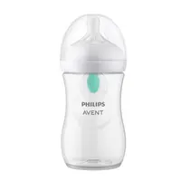 Biberon, Philips Avent, Natural Response, Cu supapa AirFree, 1 luni+, 260 ml, Fara BPA, Anticolici, Alb