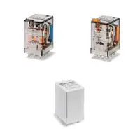 Releu de uz general miniaturizat - 4 contacte, 7 A, C (contact comutator), 24 V, Standard, C.C., AgNi + Au, Fișabil, Buton de test blocabil + indicator mecanic