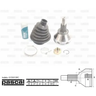 Set articulatie, planetara PASCAL G1D013PC