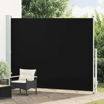 vidaXL Copertină laterală retractabilă de terasă, negru, 220x314 cm