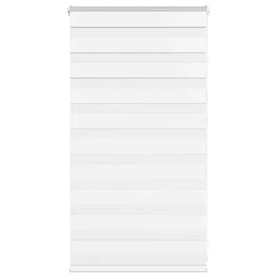 vidaXL Jaluzea tip zebra alb lățime țesătură 65,9 cm poliester