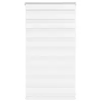 vidaXL Jaluzea tip zebra alb lățime țesătură 65,9 cm poliester