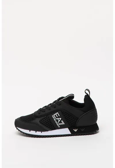Pantofi sport unisex de plasa cu insertii de piele ecologica