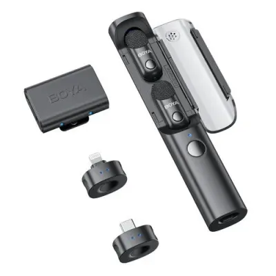 Boya Magic sistem de microfoane wireless 3 in 1, 2.4 GHz (USB-C, lightning) - Default Title