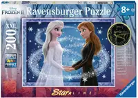 Puzzle luminos Ravensburger din 200 XXL de piese - Frozen, Elsa & Anna