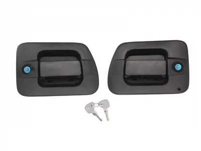 Maner set stanga dreapta exterior, cu chei, cu incuietoare, negru IVECO EUROCARGO I-III, EUROTECH MH, EUROTECH MP, STRALIS intre 2003-2010