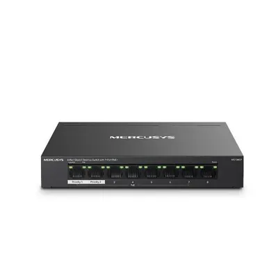 Switch Mercusys Desktop 8 porturi Gigabit, MS108GP, 7 porturi POE (1-7) , buget POE: 65 W, Standarde si protocoale: IEEE 802.3x