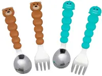 Set de tacâmuri Melii - Oțel inoxidabil, 12 luni +, Bear & Shark