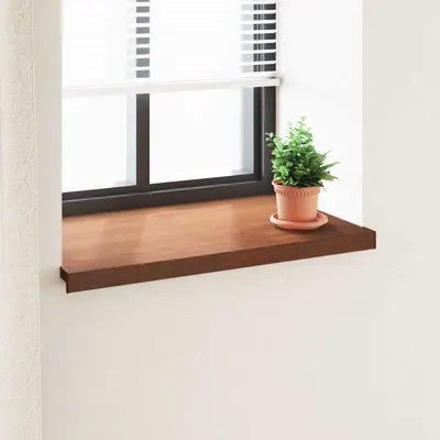 vidaXL Prag de fereastră Lemn brun 80 x 50 x 4,5 cm PVC