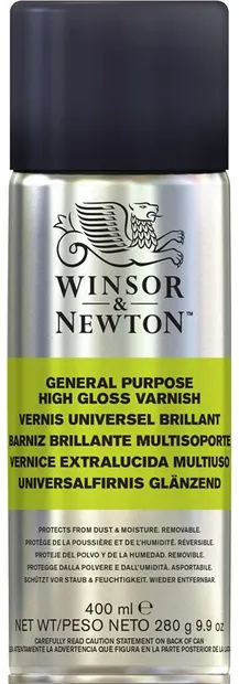 Lac de finisaj pentru artiști Winsor & Newton - Lucios, aerosol, 400 ml