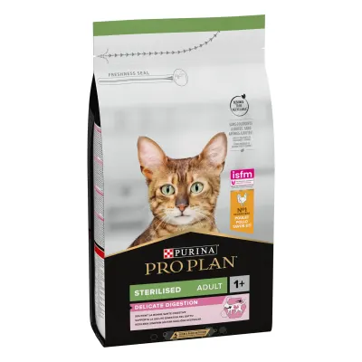Hrana uscata pentru pisici Pro Plan Sterilised Delicate Digestion, Pui 1.5kg
