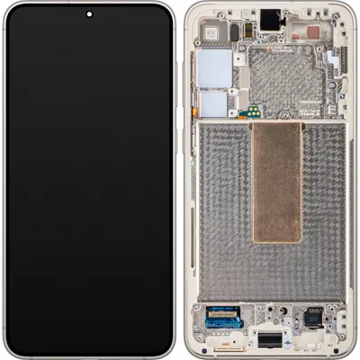 Display cu Touchscreen Samsung Galaxy S23+ S916, cu Rama, Alb (Cream), Service Pack GH82-30476B