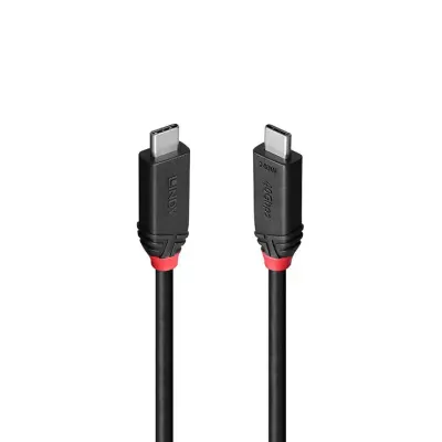 Cablu USB4 type C 240W/40Gbps Black Line 0.5m, Lindy L37000