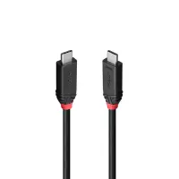 Cablu USB4 type C 240W/40Gbps Black Line 0.5m, Lindy L37000