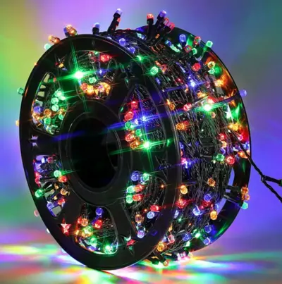 Instalatie multicolora 100m tip rola cu 480 LED 8 efecte de iluminare