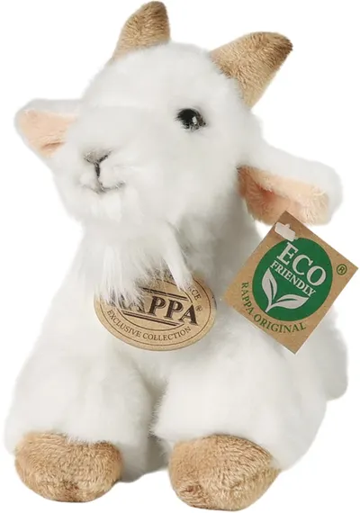 Jucărie de pluș Rappa Eco Friends - Capră, în picioare, 16 cm