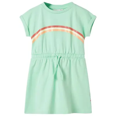 Rochie pentru copii cu șnur, verde aprins, 116