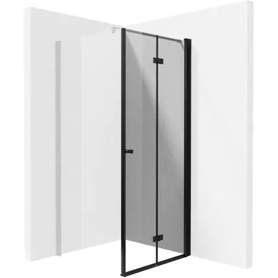 Usa sticla dus pliabila 100 cm neagra Deante Kerria plus