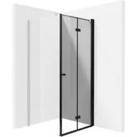 Usa sticla dus pliabila 100 cm neagra Deante Kerria plus