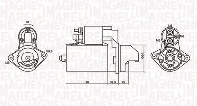 Electromotor (12v, 1,1kw) Chevrolet Aveo; Fiat Linea; Lancia Musa; Opel Agila, Astra H, Astra H Gtc, Combo, Combo Tour, Corsa C, Corsa D, Meriva A, Tigra; Suzuki Ignis Ii, Splash, Swift Iii 1.3d Dupa