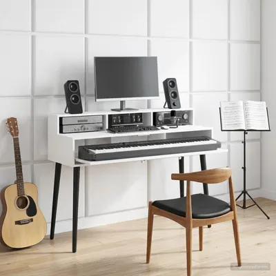 vidaXL Birou de studio Alb 152 x 42,5 x 36 cm Lemn prelucrat