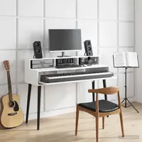 vidaXL Birou de studio Alb 152 x 42,5 x 36 cm Lemn prelucrat