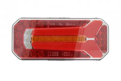 Stop spate stanga (LED, 12 24V, cu intermitent, cu far ceata, lumina de marsarier, cu stop, lumina de parcare, cu iluminare placuta, reflector, indicator dinamic, conector: WAS 7)