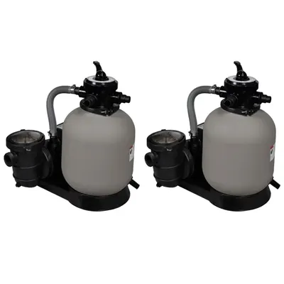 vidaXL Pompe filtru cu nisip, 2 buc., 600 W, 17000 l/h