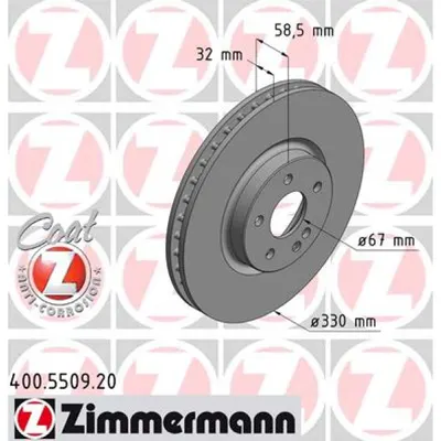 Disc frana ZIMMERMANN 400.5509.20
