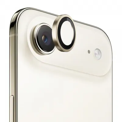 Folie de protectie Camera Spate Blueo Metal Frame pentru Apple iPhone 17 Air, Sticla Securizata, Aurie