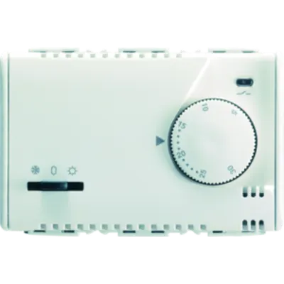 Termostat Crono With Knob Adjustment - 230v Ac 50/60hz - 3 Modules - System White