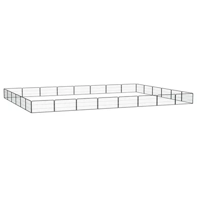 Gossi tarc caini 28 panouri negru 100x50 cm otel vopsit electrostatic