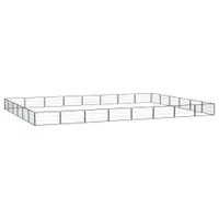 Gossi tarc caini 28 panouri negru 100x50 cm otel vopsit electrostatic