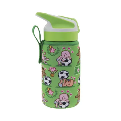 Recipient din Tritan - Summit Cap - Neoprene Cover - Green, 450 ml