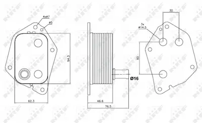 Radiator Ulei Termoflot Potrivit Hyundai Accent Iii, Accent Iv, Elantra Vi, I20 Active, I20 I, I20 Ii, I30, I40 I, I40 I Cw, Ix20, Ix35, Tucson; Kia Carens Iii, Carens Iv, Cee D, Cerato I, Optima 1.4d