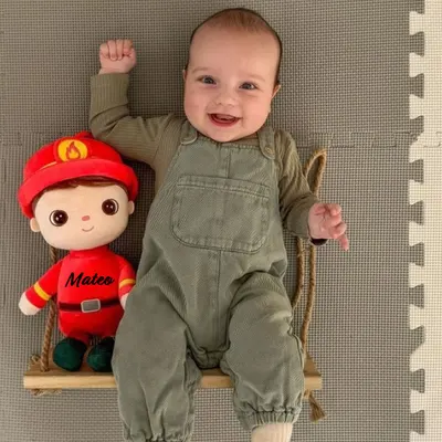 Papusica personalizata de plus Pompier