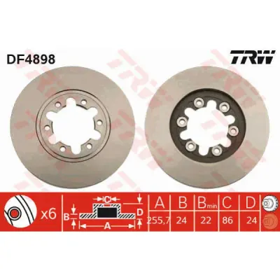 Disc frana TRW DF4898
