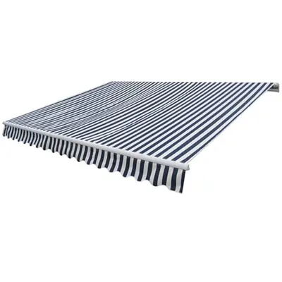 Gossi copertina pliabila motorizata, 400 cm, albastru/alb