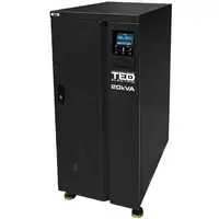 UPS 20kVA Online 380V TED Electric, Display LCD, trifazat, necesita 30 acumulatori 7 / 9 Ah, unda sinusoida pura, TED002013