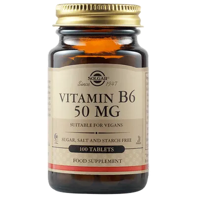 Vitamina B6 50mg, 100 tablete, Solgar