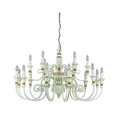 candelabru Palio, 18 becuri, dulie E14, D:1050 mm, H:1000/2500 mm, Alb