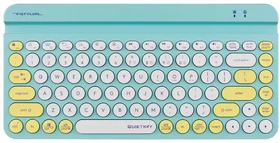 Tastatură A4Tech - FStyler FBK30, wireless, QuietKey, verde avocado