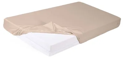 Protector pentru saltea Baby Matex - Bamboo, cu elastic, 60 x 120 cm, bej