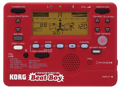 Dispozitiv multifuncțional Korg - Beatboy, mașină de tobe, tuner și recorder