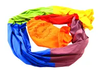 Tunel de joacă textil în culorile curcubeului - 4,2 m